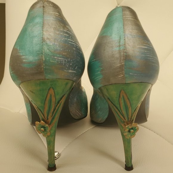 Quinto Lanzolab hand painted Unique designer shoes - Picture 3 of 13